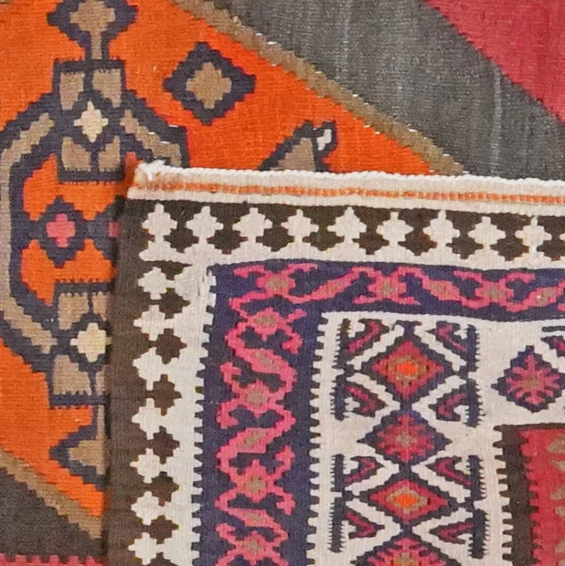 Kelim Ardebil · Handgewebt – Braun, 482x161 cm