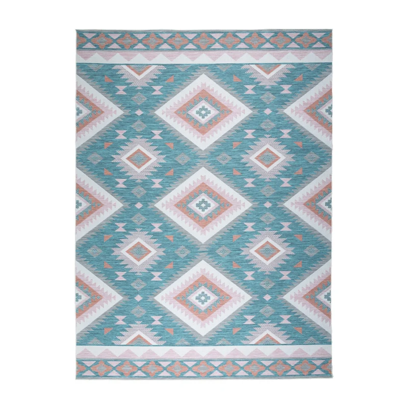 Outdoor Teppich Boho - Vedra Aztec Blau
