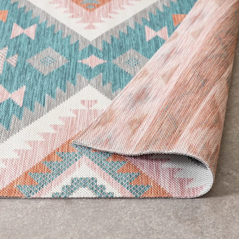 Outdoor Teppich Boho - Vedra Aztec Blau