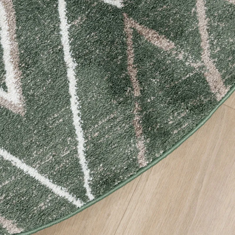 Berberteppich Rund - Blend Diamond Grün