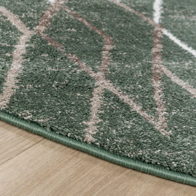 Berberteppich Rund - Blend Diamond Grün