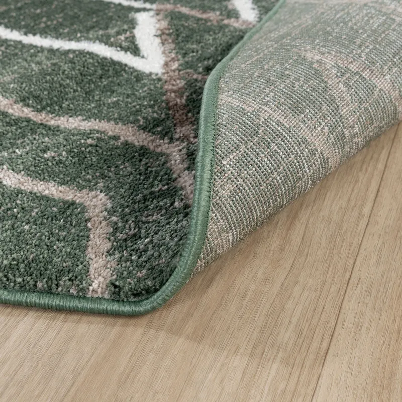 Berberteppich Rund - Blend Diamond Grün