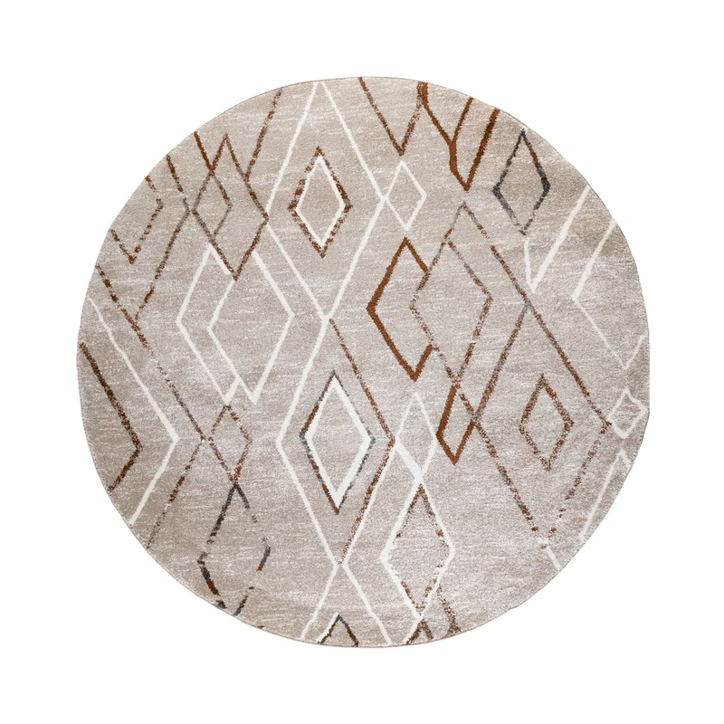Berberteppich Rund - Blend Diamond Beige