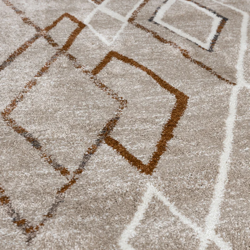 Berberteppich Rund - Blend Diamond Beige