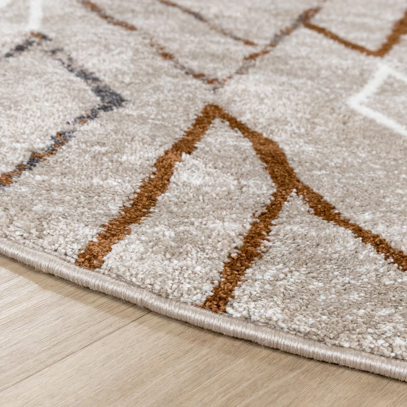 Berberteppich Rund - Blend Diamond Beige