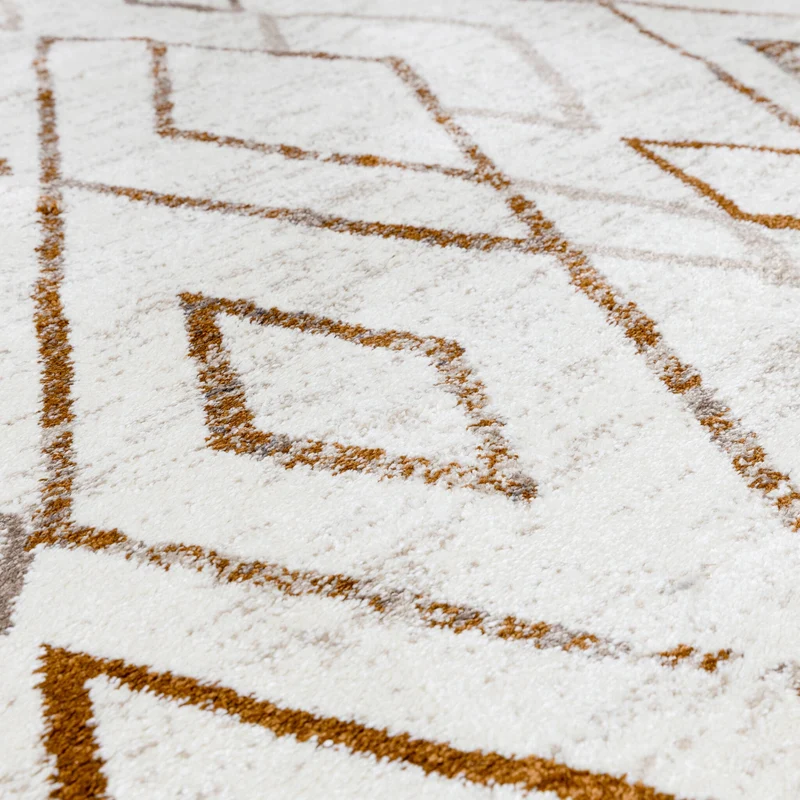 Hochflor Teppich - Blend Diamond Creme Bunt