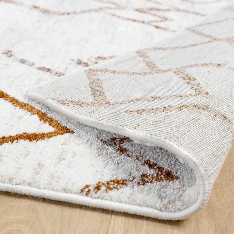 Hochflor Teppich - Blend Diamond Creme Bunt