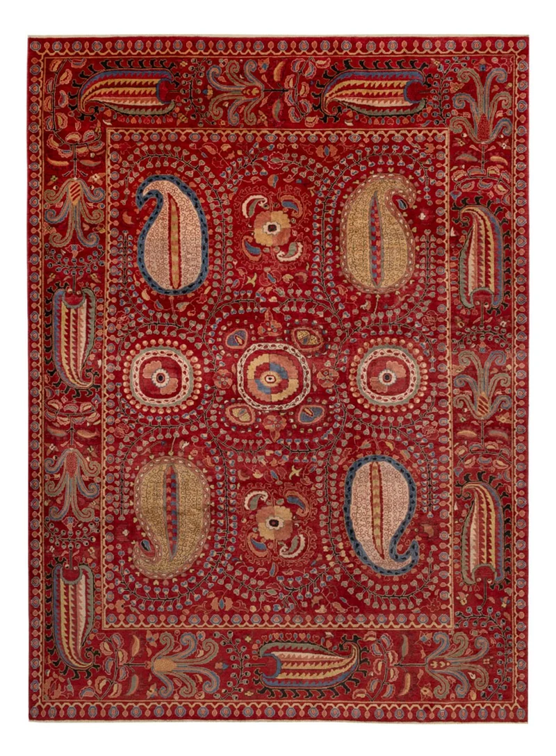 Designer Teppich 260x350cm - rot