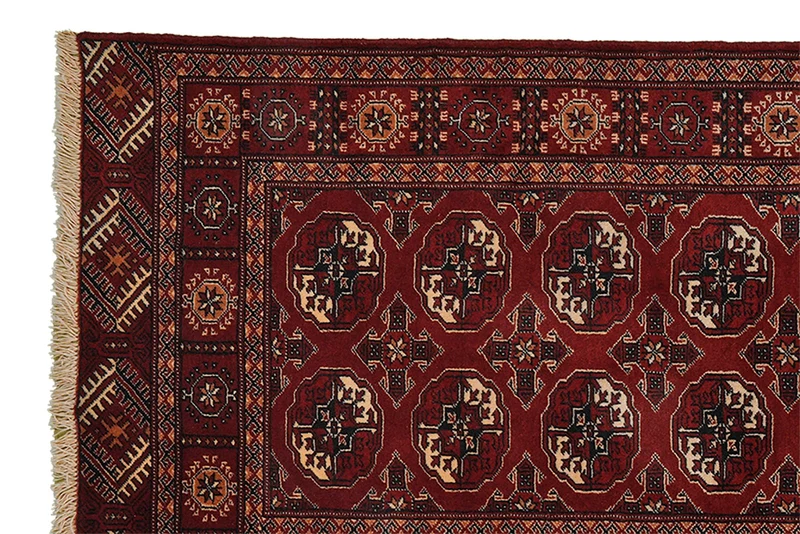 Turkman · Handgeknüpft – Rot, 277x87 cm