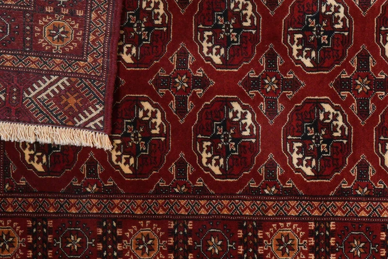 Turkman · Handgeknüpft – Rot, 277x87 cm