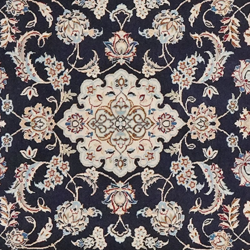 Nain 6La · Handgeknüpft – Blau, 203x80 cm