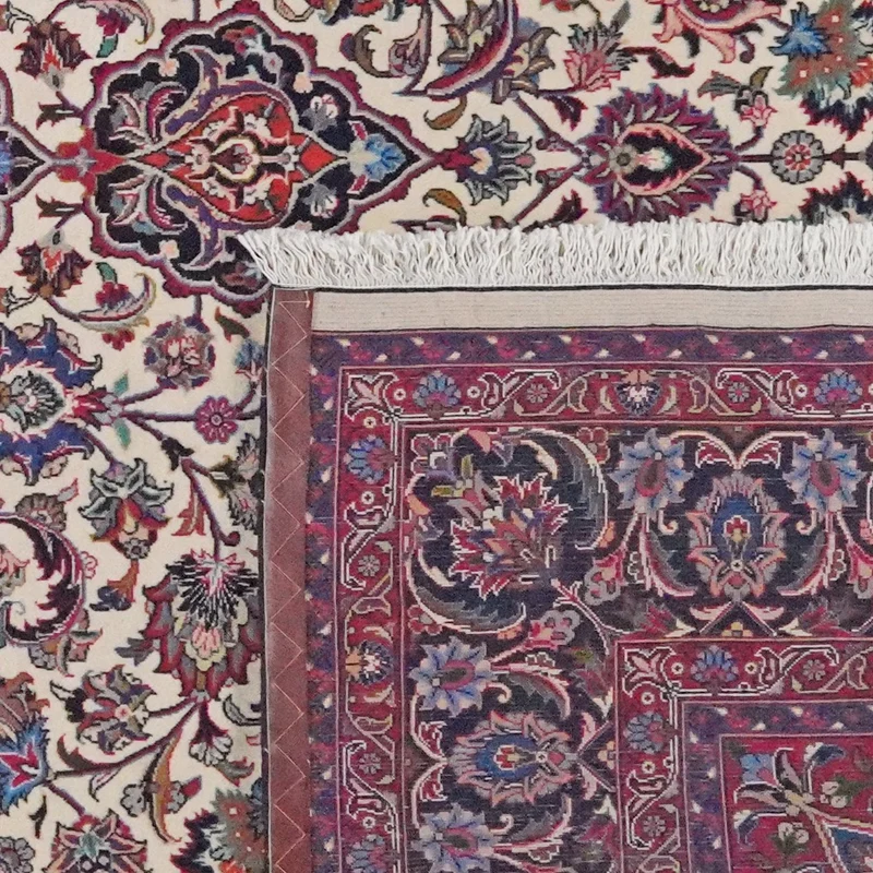 Mashad · Handgeknüpft – Beige, 389x250 cm