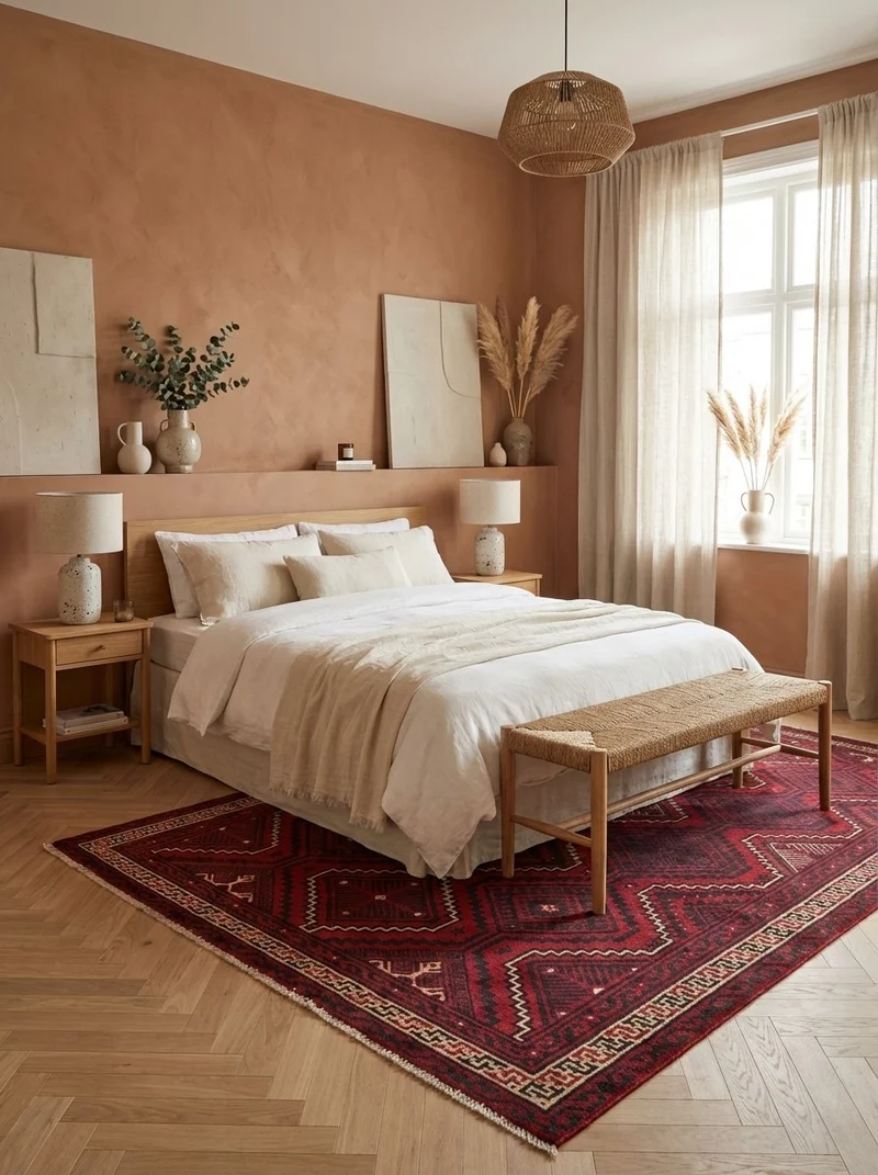 Lori · Handgeknüpft – Rot, 333x226 cm