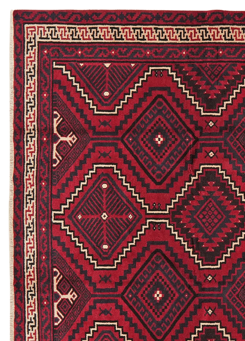 Lori · Handgeknüpft – Rot, 333x226 cm