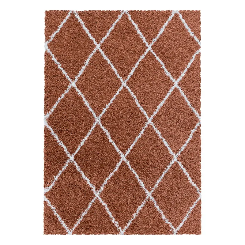 Berberteppich - Agadir Lines Terracota Creme