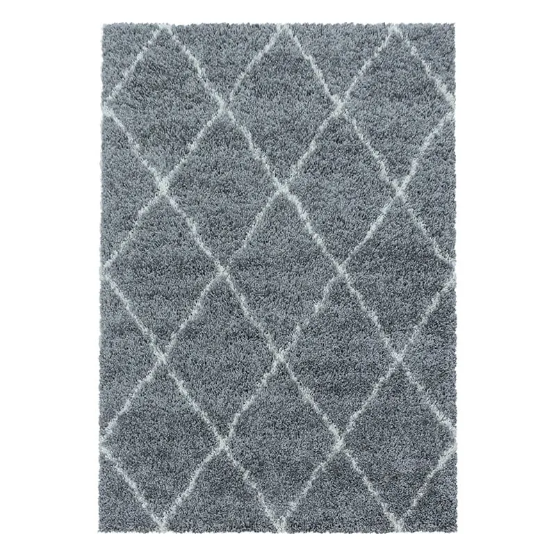 Berberteppich - Agadir Lines Grau Creme