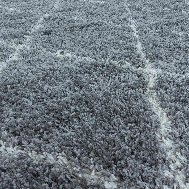 Berberteppich - Agadir Lines Grau Creme