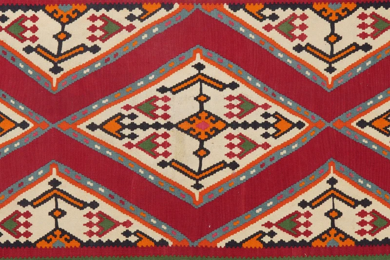 Kelim Gashgai Old · Handgewebt – Rot, 308x166 cm