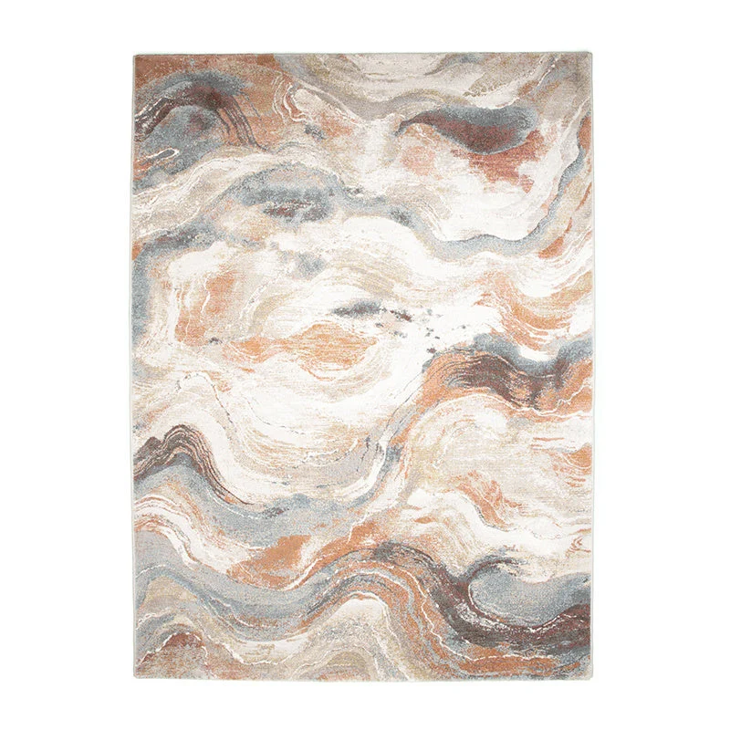 Teppich Abstrakt - Xavier Wave Blau Rot