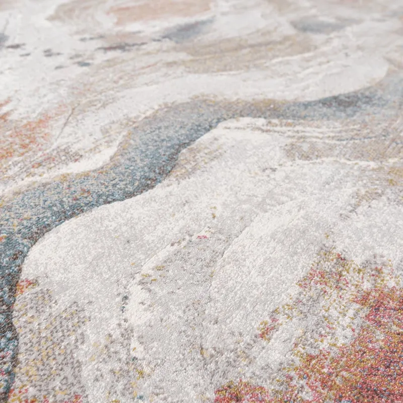 Teppich Abstrakt - Xavier Wave Blau Rot