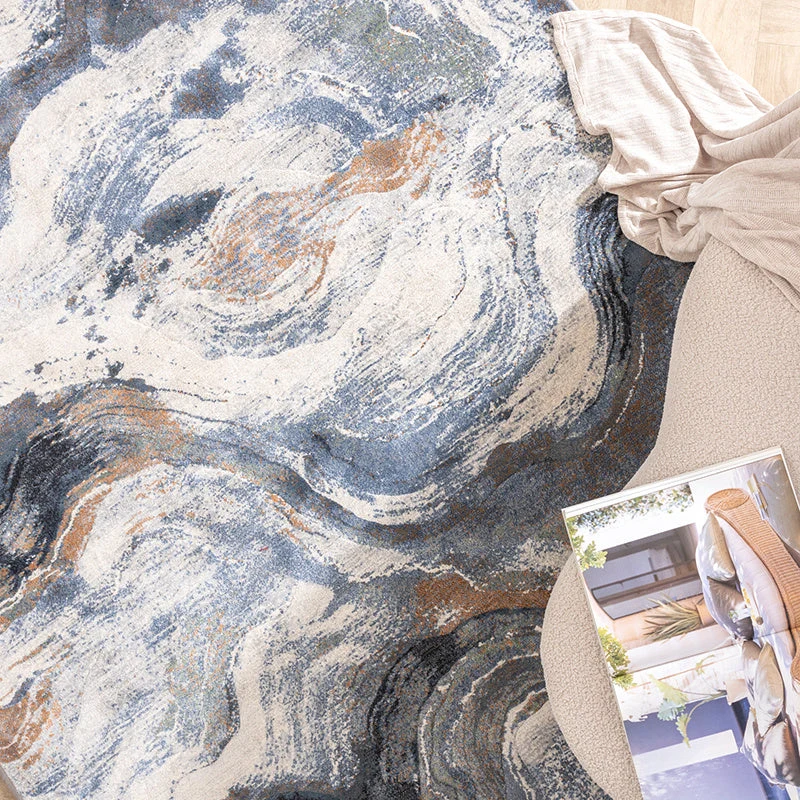Teppich Abstrakt - Xavier Wave Blau Grau