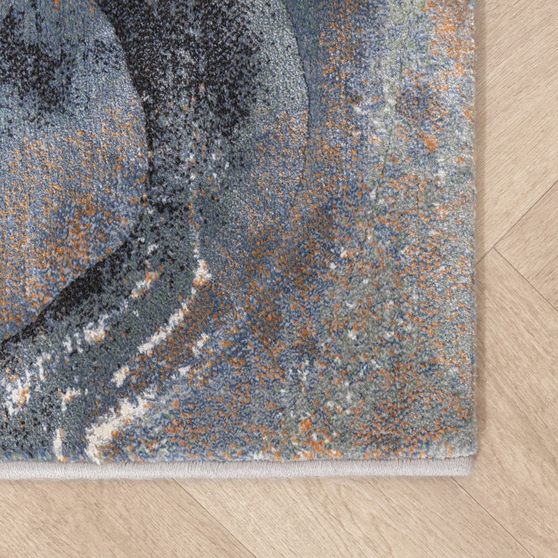 Teppich Abstrakt - Xavier Wave Blau Grau