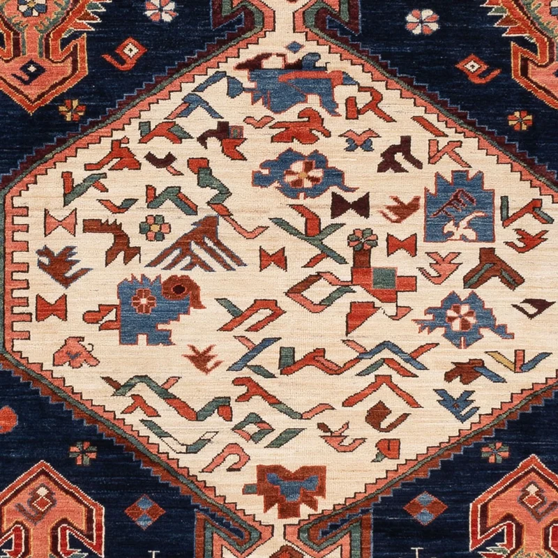 Kazak Teppich 270x367cm - Orientteppich - dunkelblau