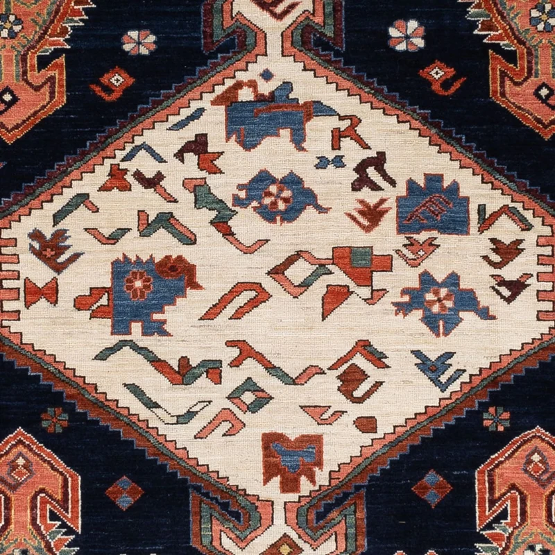 Kazak Teppich 247x328cm - Orientteppich - dunkelblau