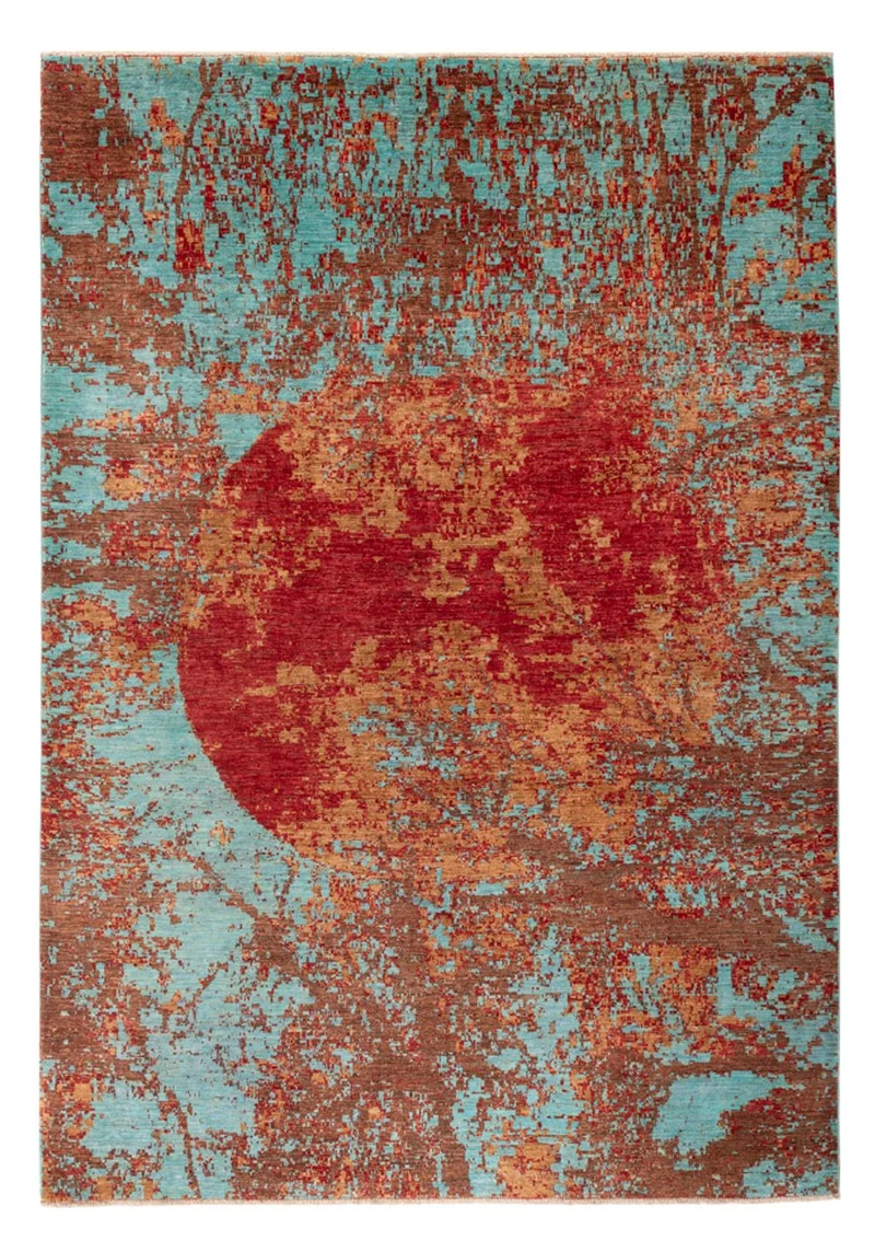Designer Teppich 207x296cm - mehrfarbig