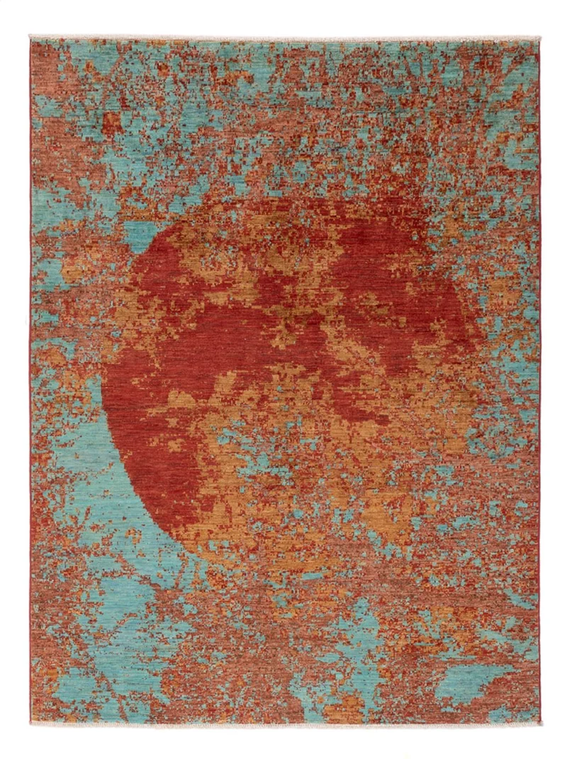 Designer Teppich 155x201cm - mehrfarbig