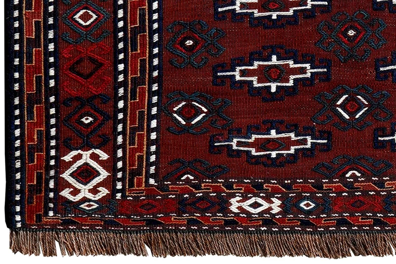 Kelim Turkman · Handgewebt – Braun, 46x112 cm