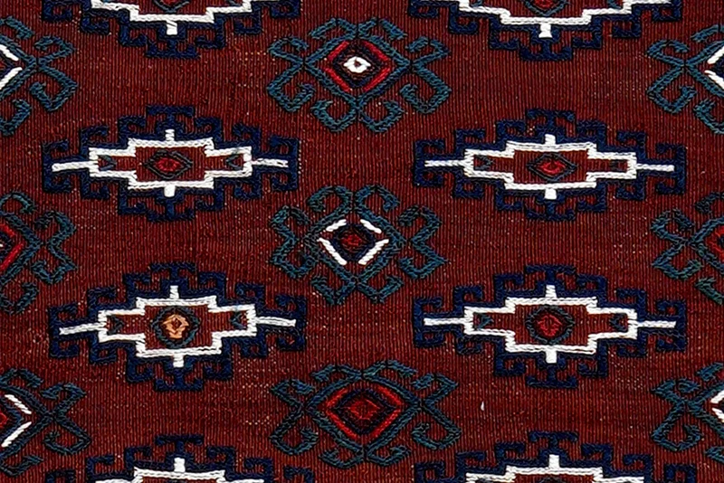 Kelim Turkman · Handgewebt – Braun, 46x112 cm