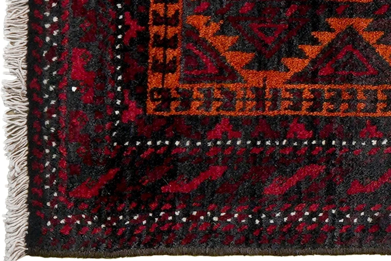 Belutch · Handgeknüpft – Orange, 88x47 cm