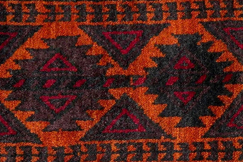 Belutch · Handgeknüpft – Orange, 88x47 cm