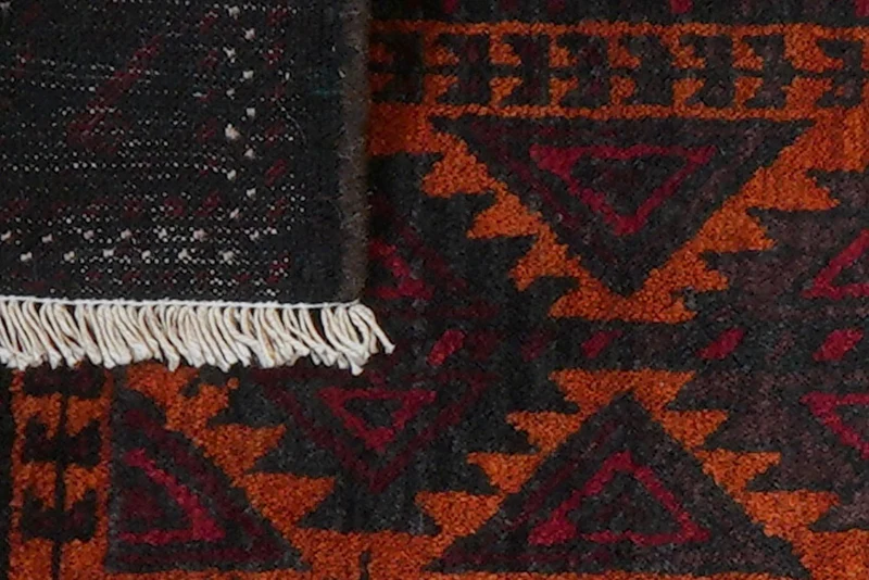 Belutch · Handgeknüpft – Orange, 88x47 cm