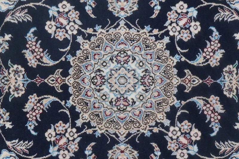 Nain 6La · Handgeknüpft – Blau, 90x62 cm