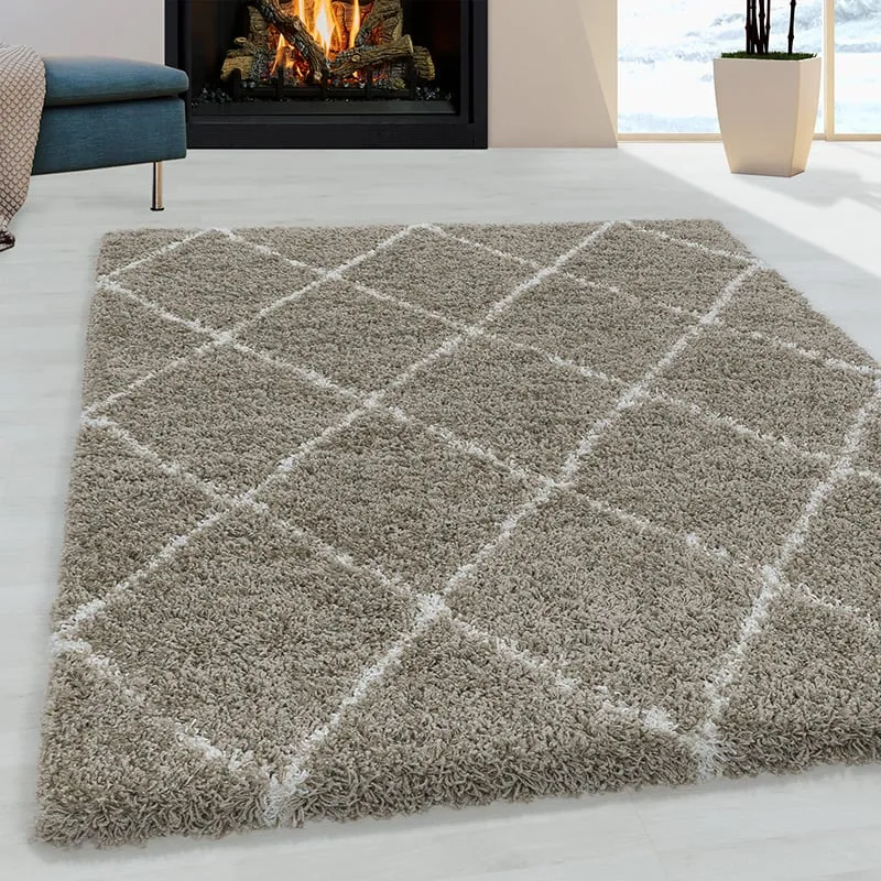 Berberteppich - Agadir Lines Beige Creme