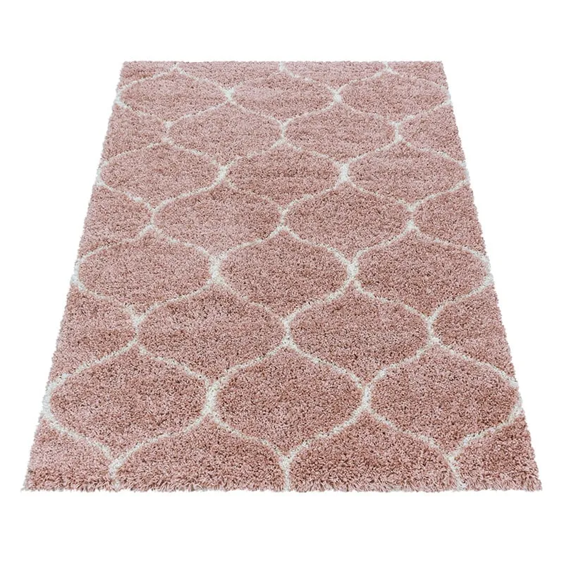 Berberteppich - Agadir Circle Rosa Creme