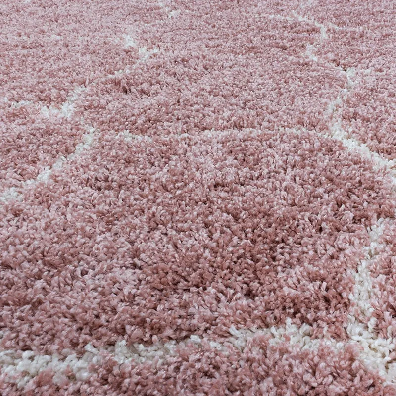 Berberteppich - Agadir Circle Rosa Creme