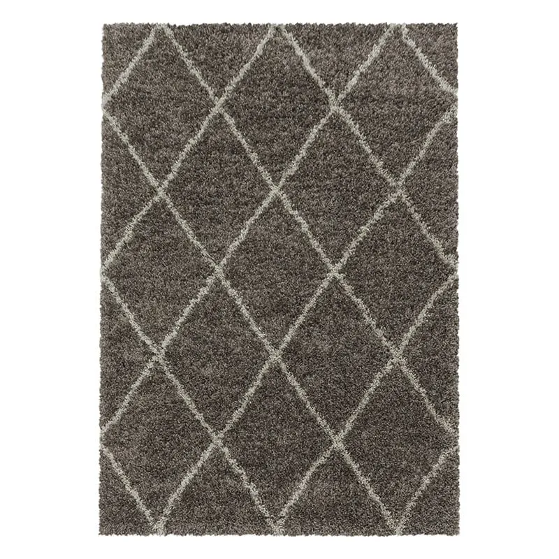 Berberteppich - Agadir Lines Taupe Creme