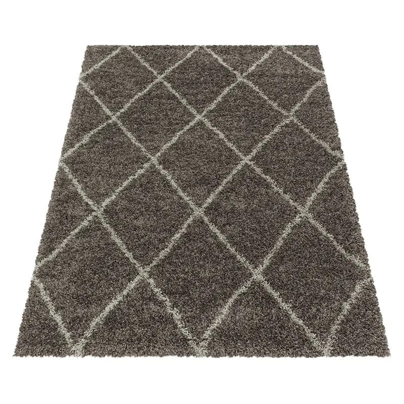 Berberteppich - Agadir Lines Taupe Creme