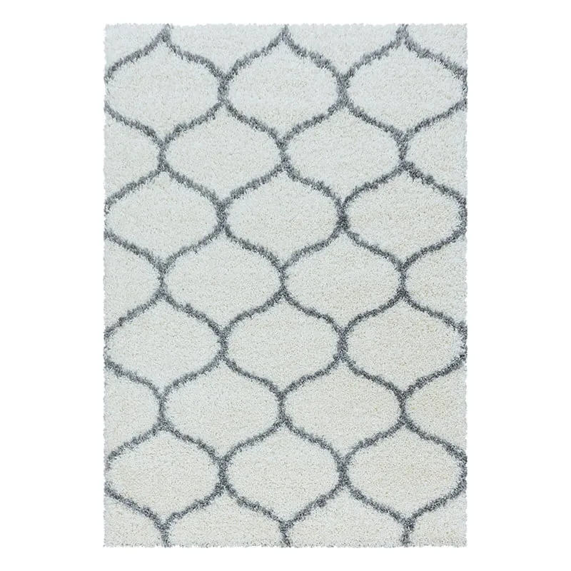 Berberteppich - Agadir Circle Creme Grau