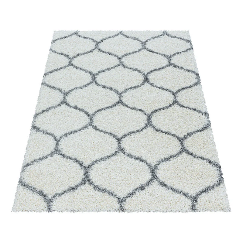 Berberteppich - Agadir Circle Creme Grau