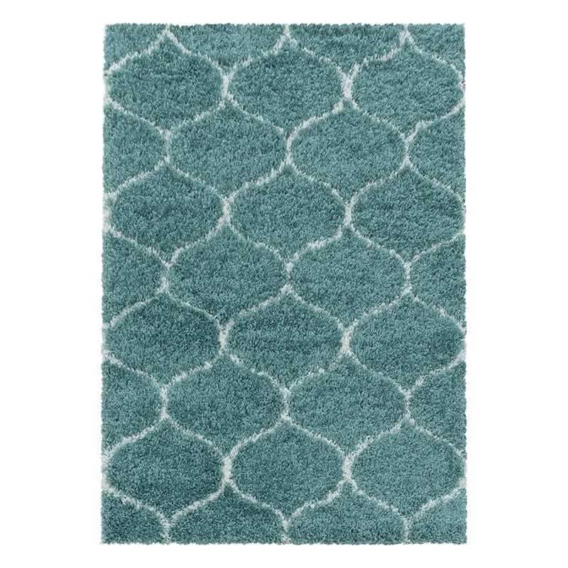 Berberteppich - Agadir Circle Blau Creme