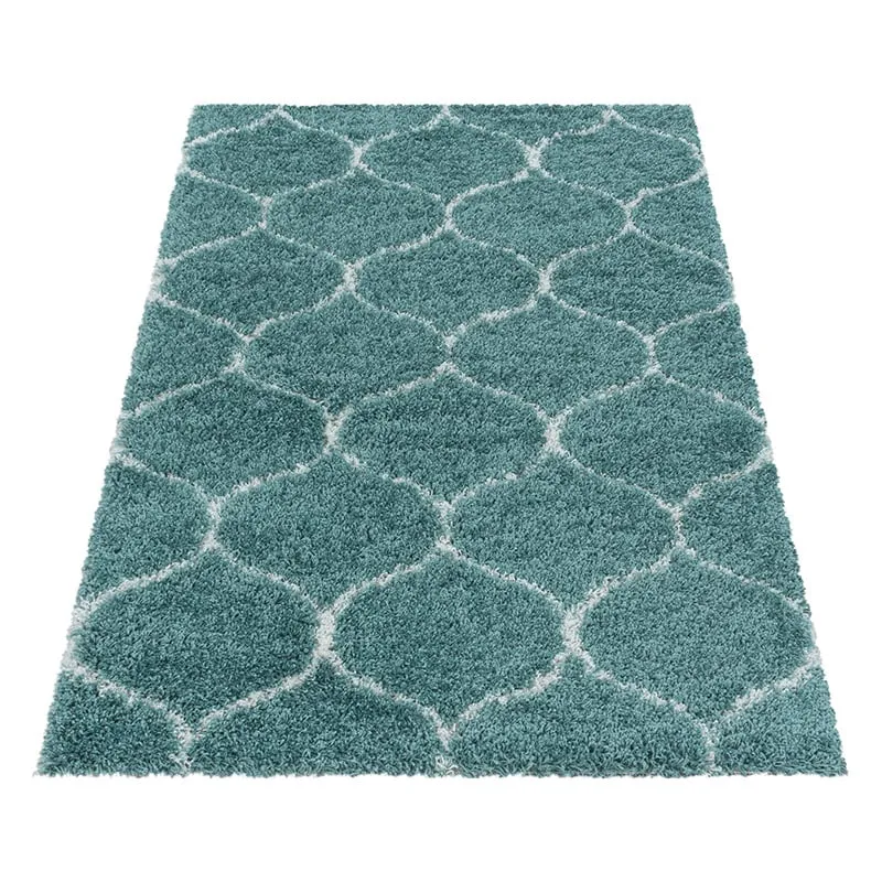Berberteppich - Agadir Circle Blau Creme