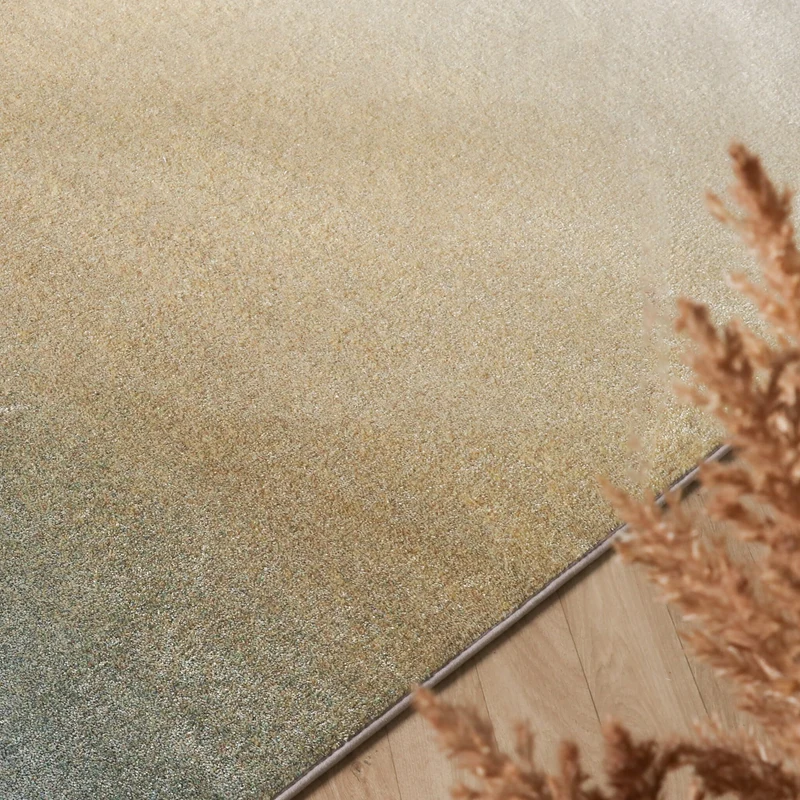 Abstrakter Teppich – Mellow Blau/Gelb