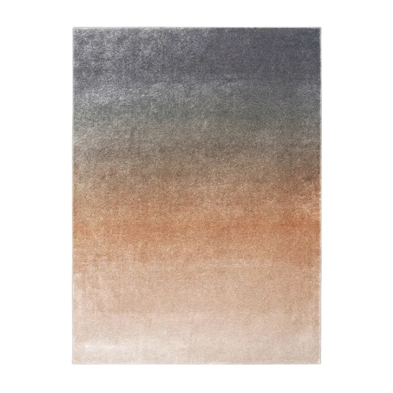 Abstrakter Teppich – Mellow Blau/Terra