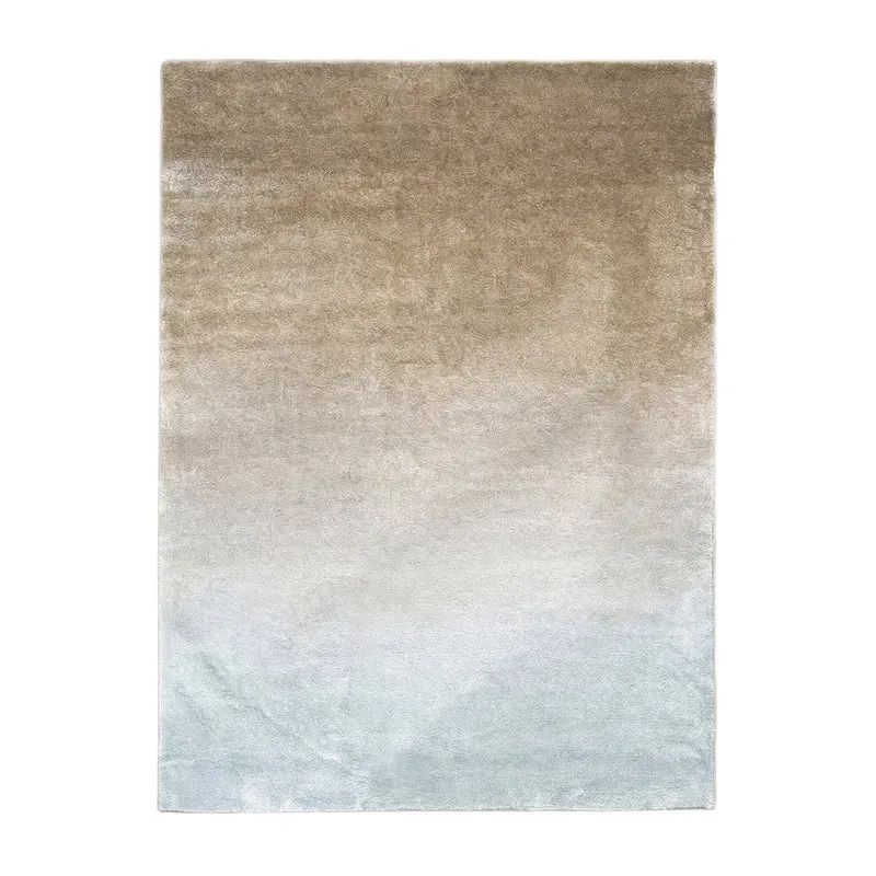 Abstrakter Teppich – Mellow Blau/Taupe