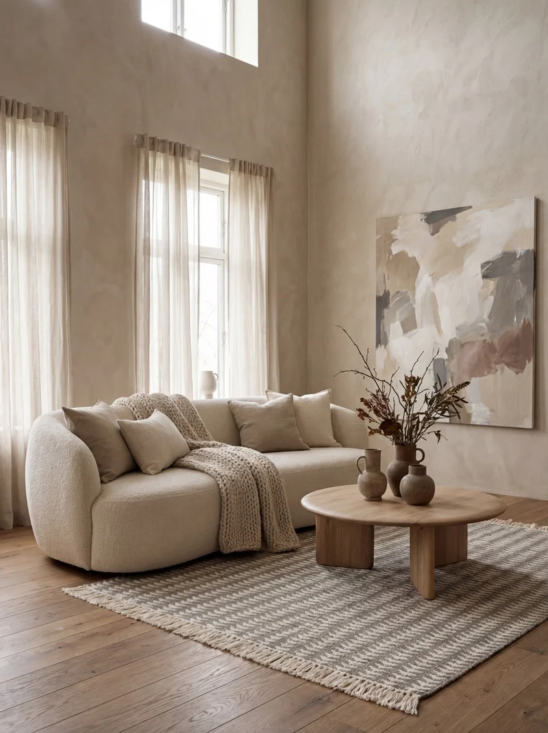 Dhurrie · Handgewebt – Beige, 120x170 cm