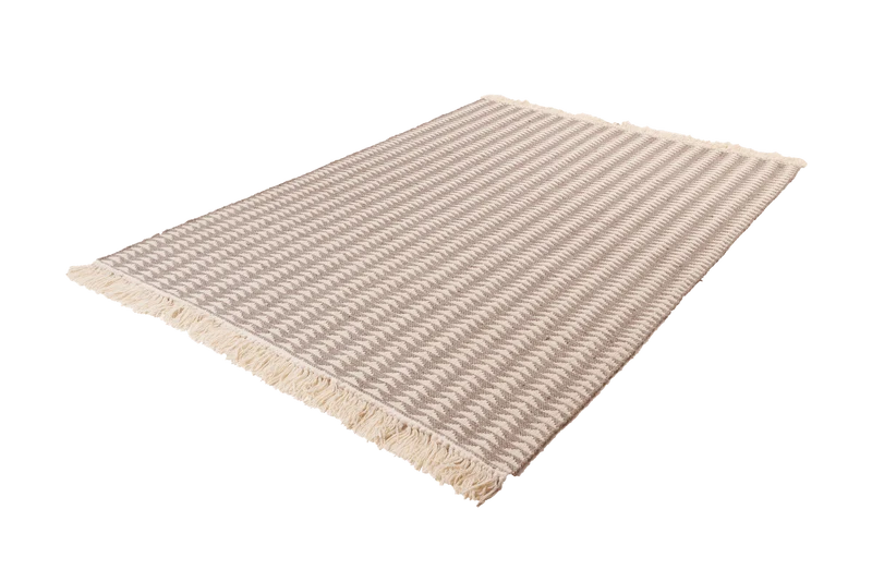 Dhurrie · Handgewebt – Beige, 120x170 cm